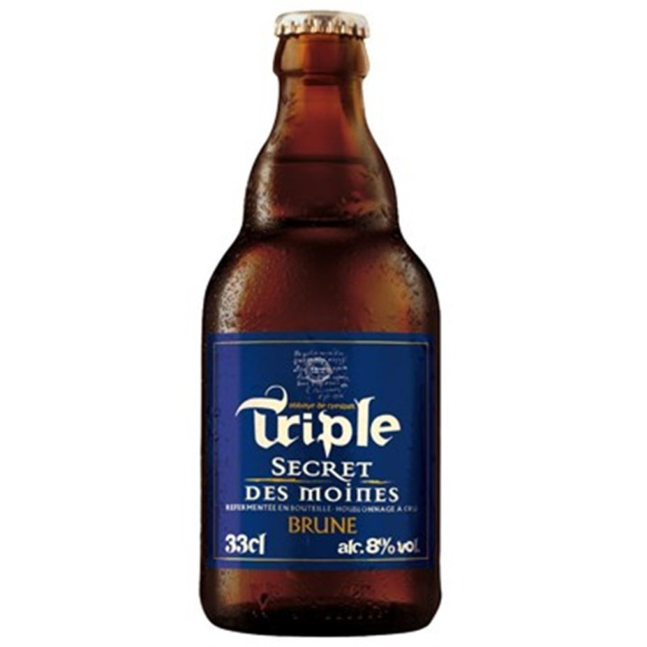 Bière TRIPLE SECRET DES MOINES brune 8% (12 x 33cl)