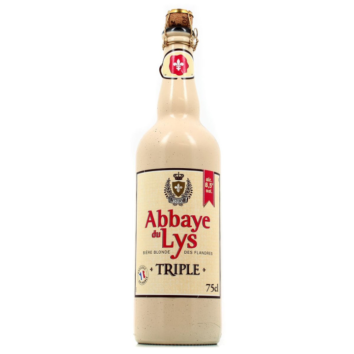 Bière ABBAYE DU LYS blonde triple 8,5% (75cl)