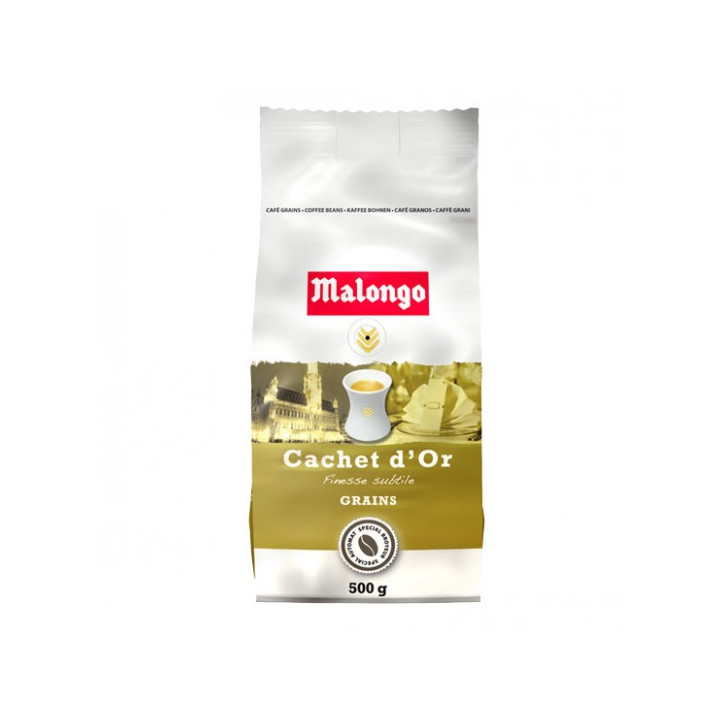 Café MALONGO cachet d'or en grains (500g)