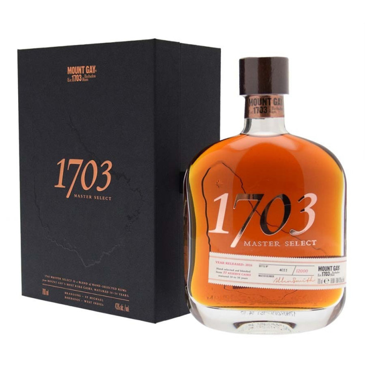 Rhum vieux MOUNT GAY 1703 master select 43% (70cl)