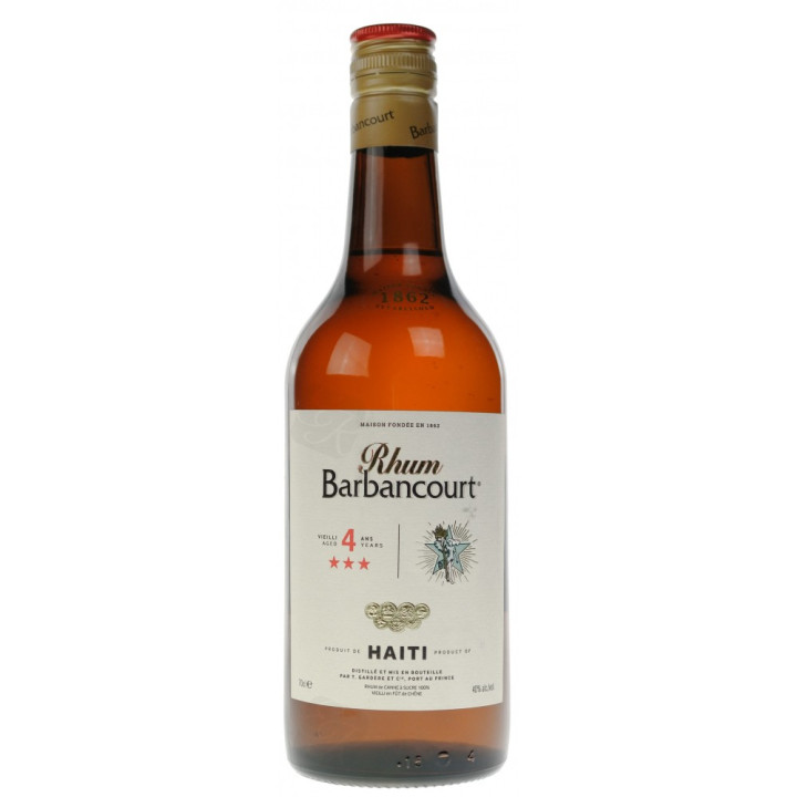 Rhum vieux BARBANCOURT 4 ans 43% (70cl)