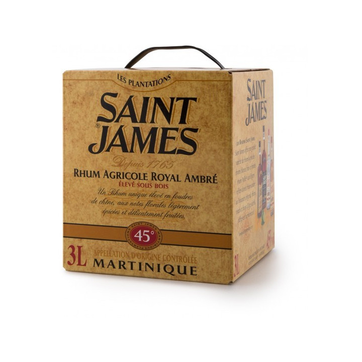 Rhum ambré SAINT-JAMES royal 45% (cubi 3L)