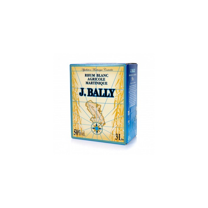 Rhum blanc J. BALLY 50% (cubi 3L)