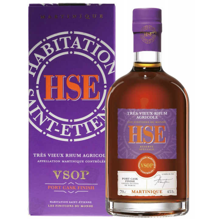 Rhum vieux HSE V.S.O.P port cash finish 45% (70cl)