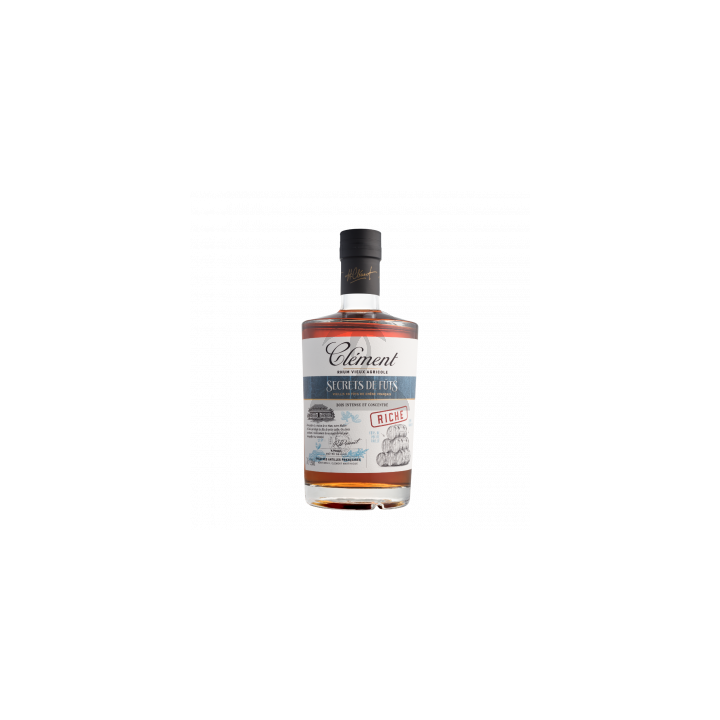 Rhum vieux CLEMENT secrets de fûts riche 42,4% (70cl)