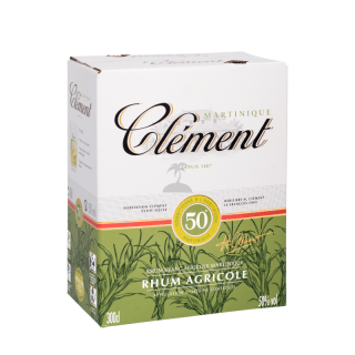 Rhum blanc CLEMENT 50% (cubi 3L)