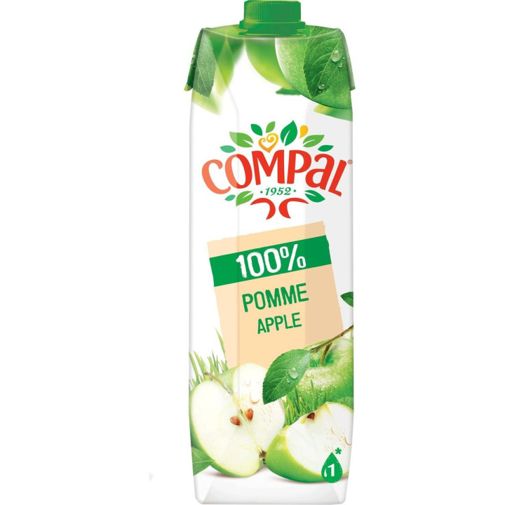 Jus COMPAL 100% pomme (12 x 1L)