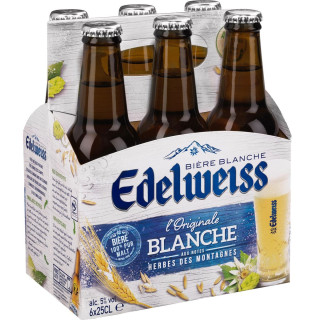 Bière EDELWEISS blanche btle en verre (6 x 25cl)