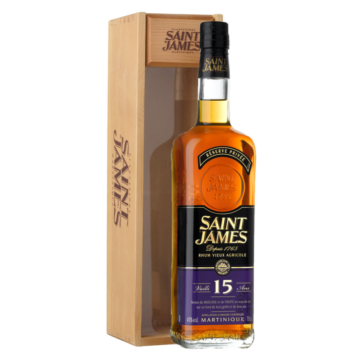 Rhum vieux SAINT-JAMES 15 ans 43% (70cl)