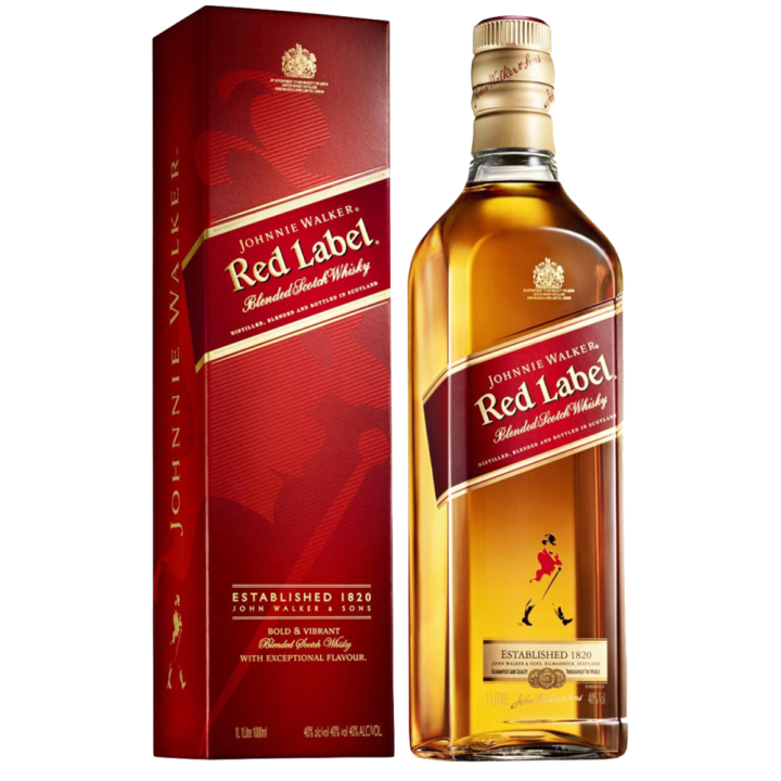 WHISKY JOHNNIE RED LABEL 1L X 40°