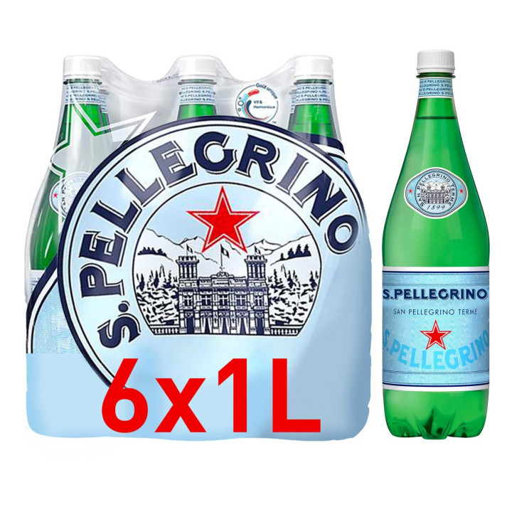 Eau pétillante SAN PELLEGRINO PET (6 x 1L)