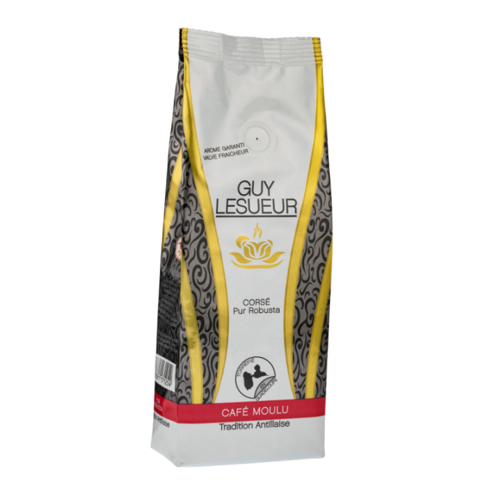 Café GUY LESUEUR moulu corsé pur robusta (2 x 250g)