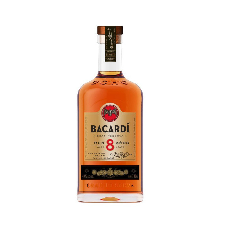 Rhum vieux BACARDI gran reserva 8 ans 40% (70cl)