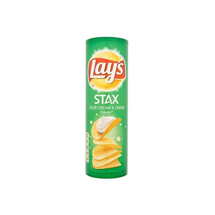 Carton Chips LAY'S stax sour cream & onion (15 x 170g)