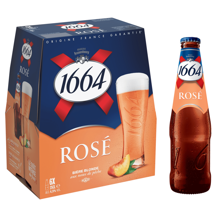 Bière 1664 rosé 5,5% btle en verre (24x25cl)