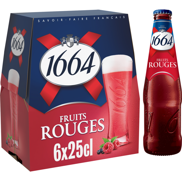 Bière 1664 fruits rouges 5,5% btle en verre (24x25cl)