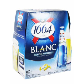 BIERE 1664 BLANC 6X25CL BTLE 5°