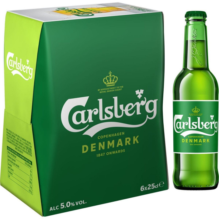 BIERE BLONDE CARLSBERG 6X25CL 5°