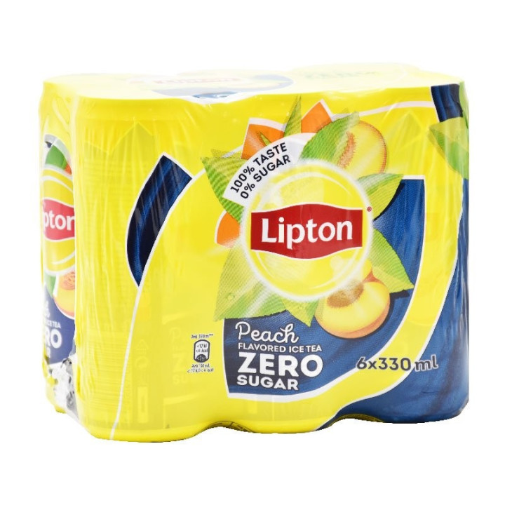 Thé LIPTON ICE TEA pêche zéro sucre (24x 33cl)