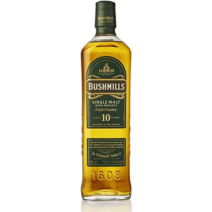 Bushmills 10 ans Single Malt 40° 70cl / Irish Whiskey