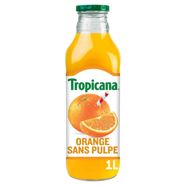 Jus TROPICANA PET orange sans pulpe (6x1L)