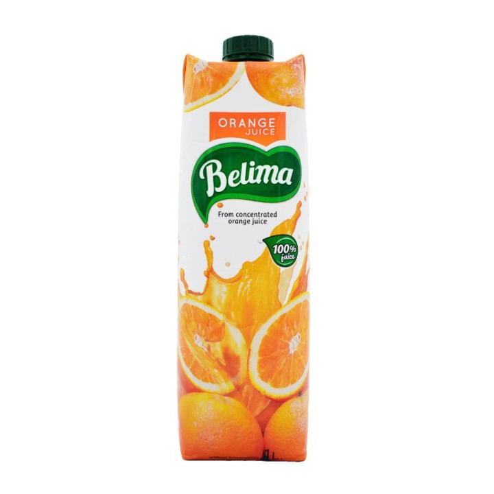 BELIMA PUR JUS ORANGE LITRE  2 x 1L