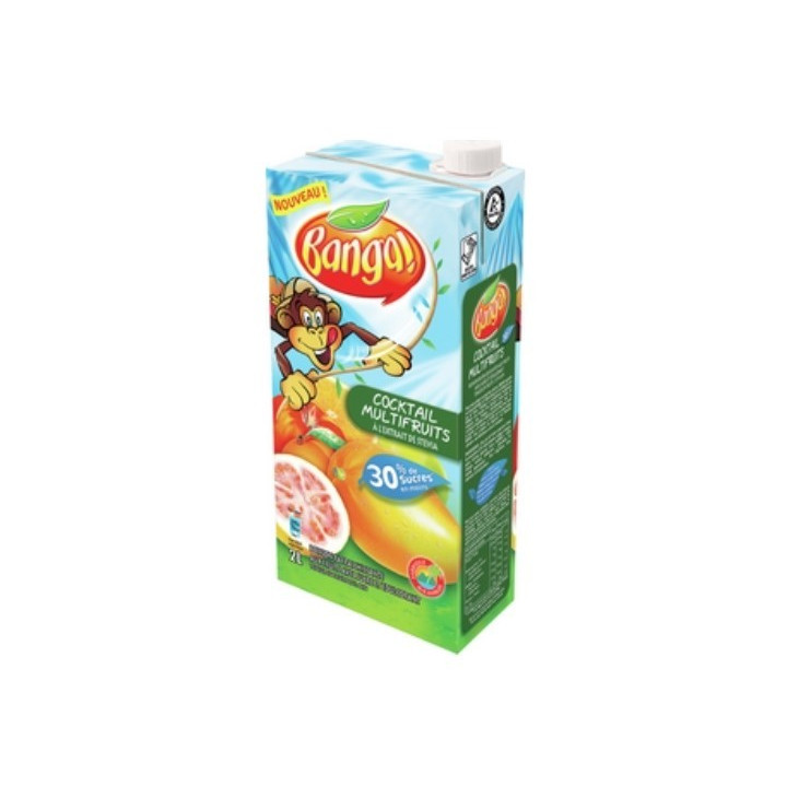 Jus BANGA multifruits cocktail -30% sucres (2L)