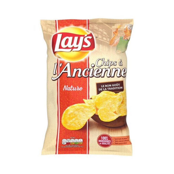 Carton Chips LAY'S à l'ancienne nature (15 x 75g)