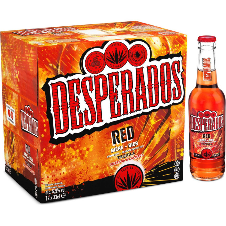 Bière DESPERADOS red btle en verre (24 x 33cl)