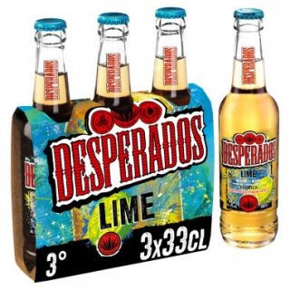 Bière DESPERADOS lime btle en verre (24 x 33cl)