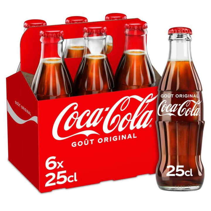 COCA-COLA btle en verre (6 x 25cl)