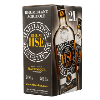 Rhum blanc HSE 55% (cubi 2L)