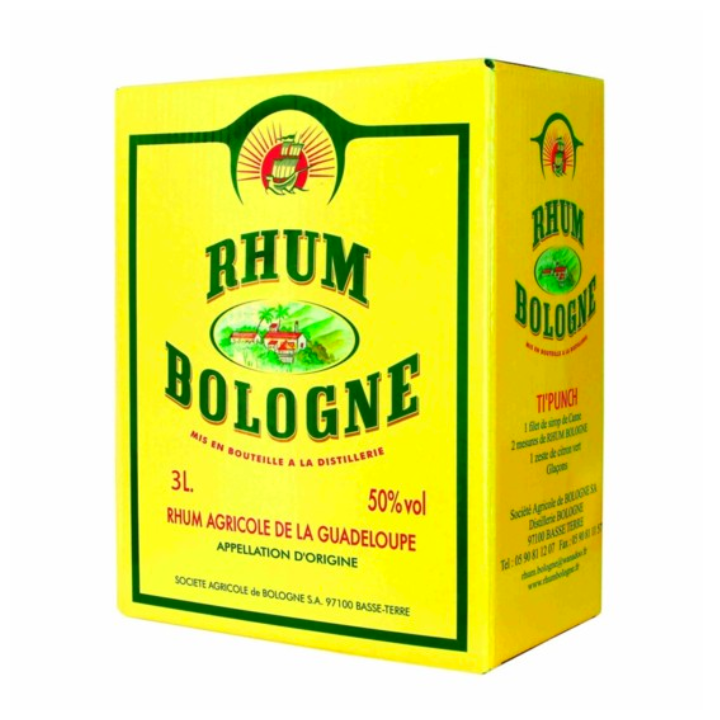 Rhum blanc BOLOGNE 50% (cubi 3L)