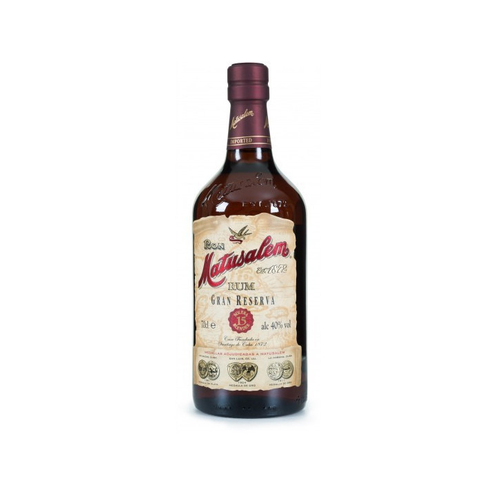 Rhum vieux MATUSALEM gran reserva 15 ans 40% (70cl)