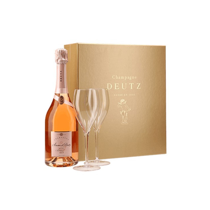 Champagne DEUTZ complicité amour rosé 2008 coffret (75cl)