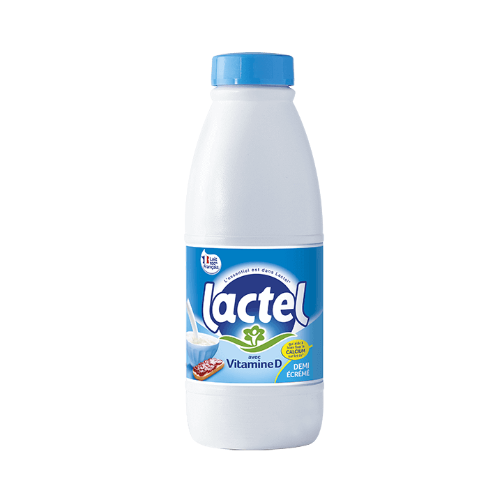 Lait LACTEL demi écrémé avec vitamine D btle (2 x (6 x 1L))