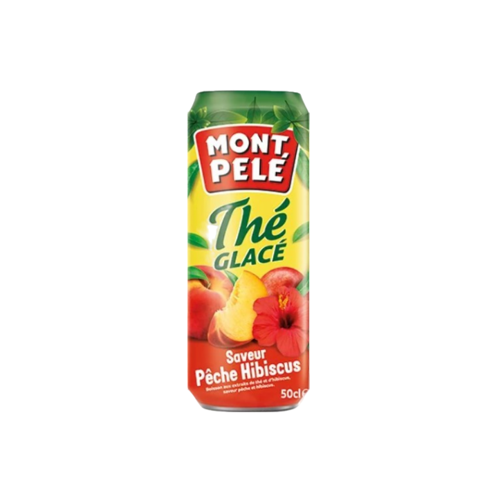 Jus MONT PELE thé pêche hibiscus (24 x 50cl)