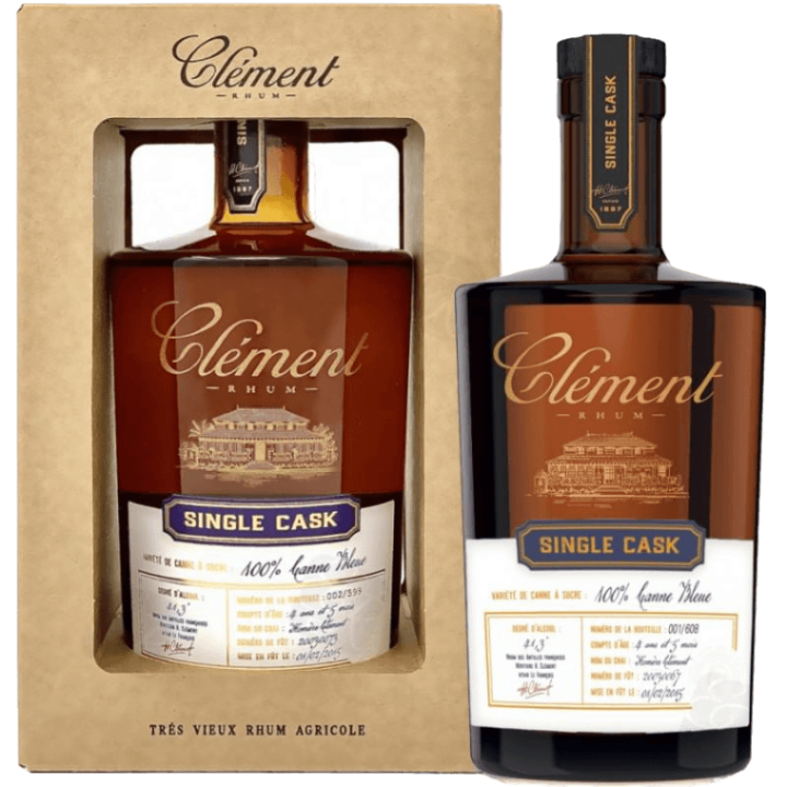 Rhum vieux CLEMENT single cask bleu 41,3% (50cl)