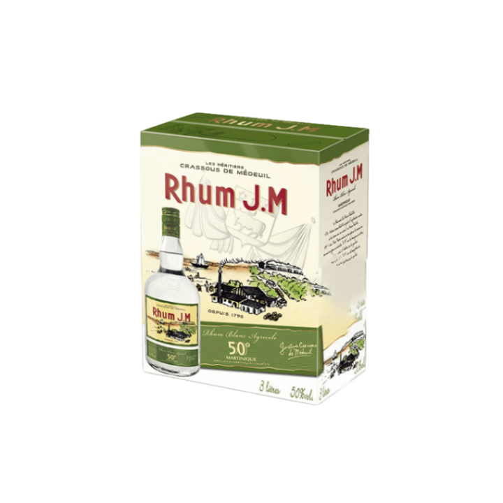 Rhum blanc JM 50% (cubi 3L)