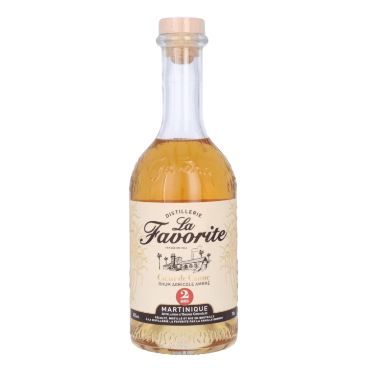 Rhum ambré LA FAVORITE cœur de canne 2 ans 45% (70cl)