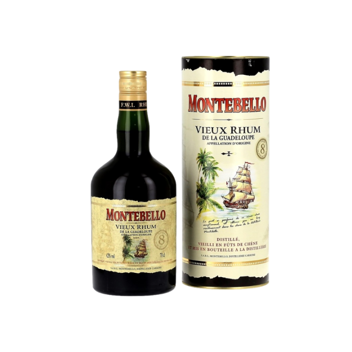 Rhum vieux MONTEBELLO 8 ans 42% (50cl)