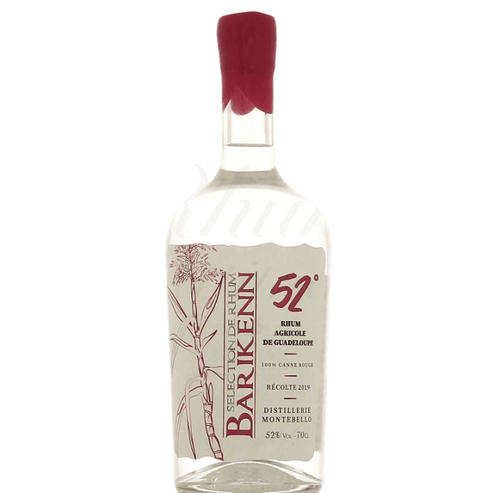 Rhum blanc MONTEBELLO canne rouge 52% (70cl)