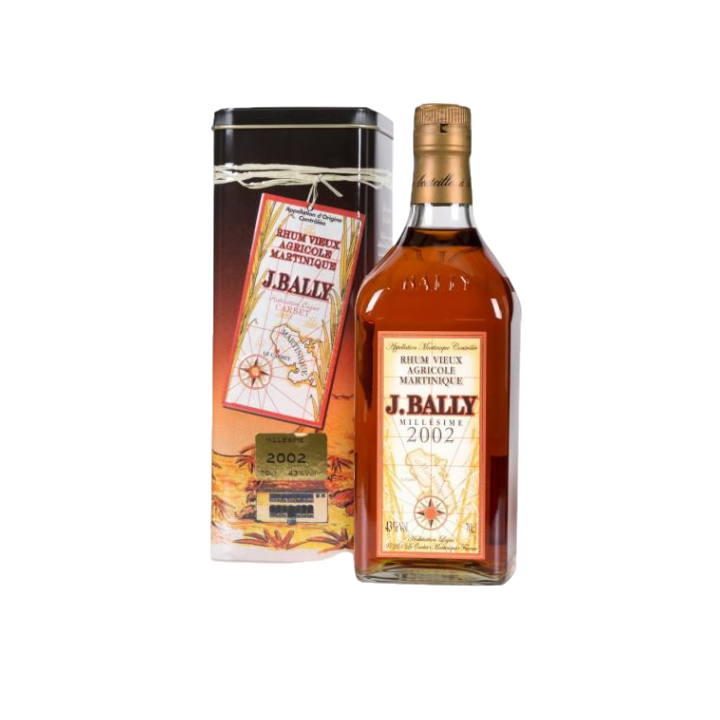 Rhum vieux J.BALLY millésime 2002 43% (70cl)