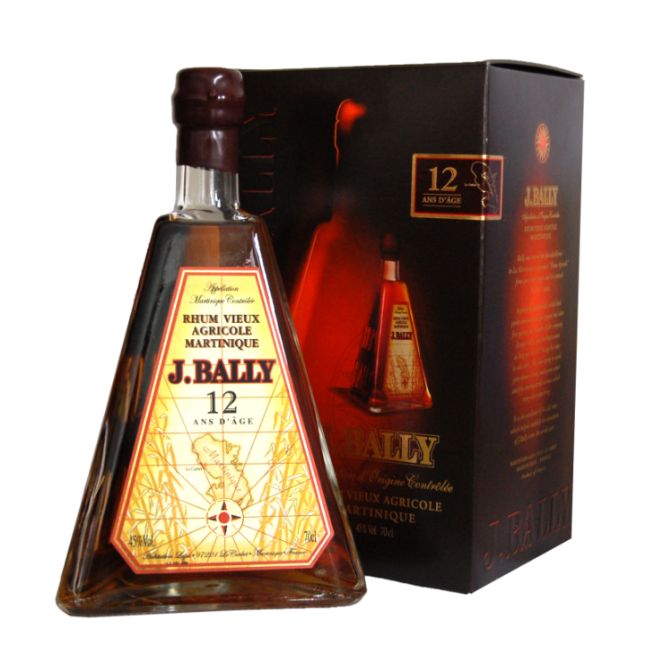 Rhum vieux J.BALLY 12 ans pyramide 45% (70cl)