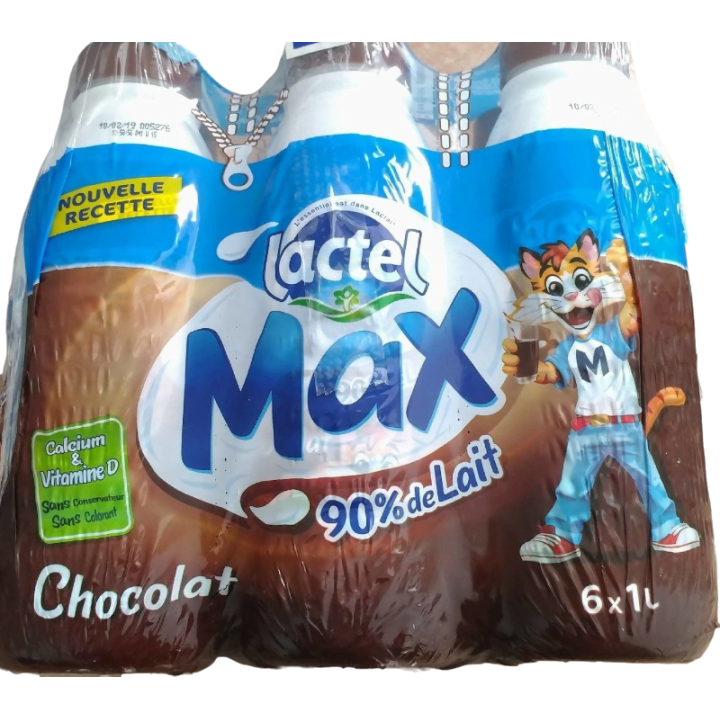 LACTEL MAX au CHOCOLAT 1 L*6