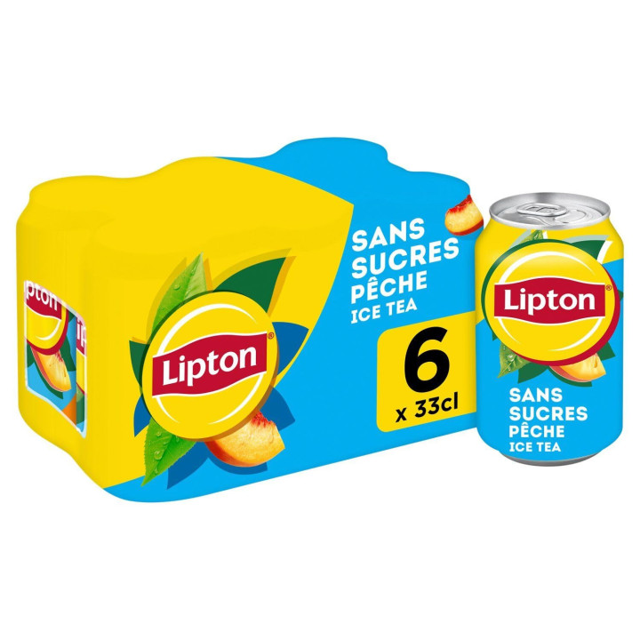 Thé LIPTON ICE TEA pêche zéro sucre (24x 33cl)