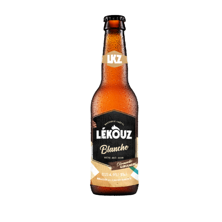 Bière LEKOUZ blanche citronnelle gingembre 4,8% (6 x 33cl)